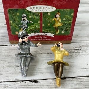 Elves hallmark ornaments “friendly elves “set of two ornaments 2001